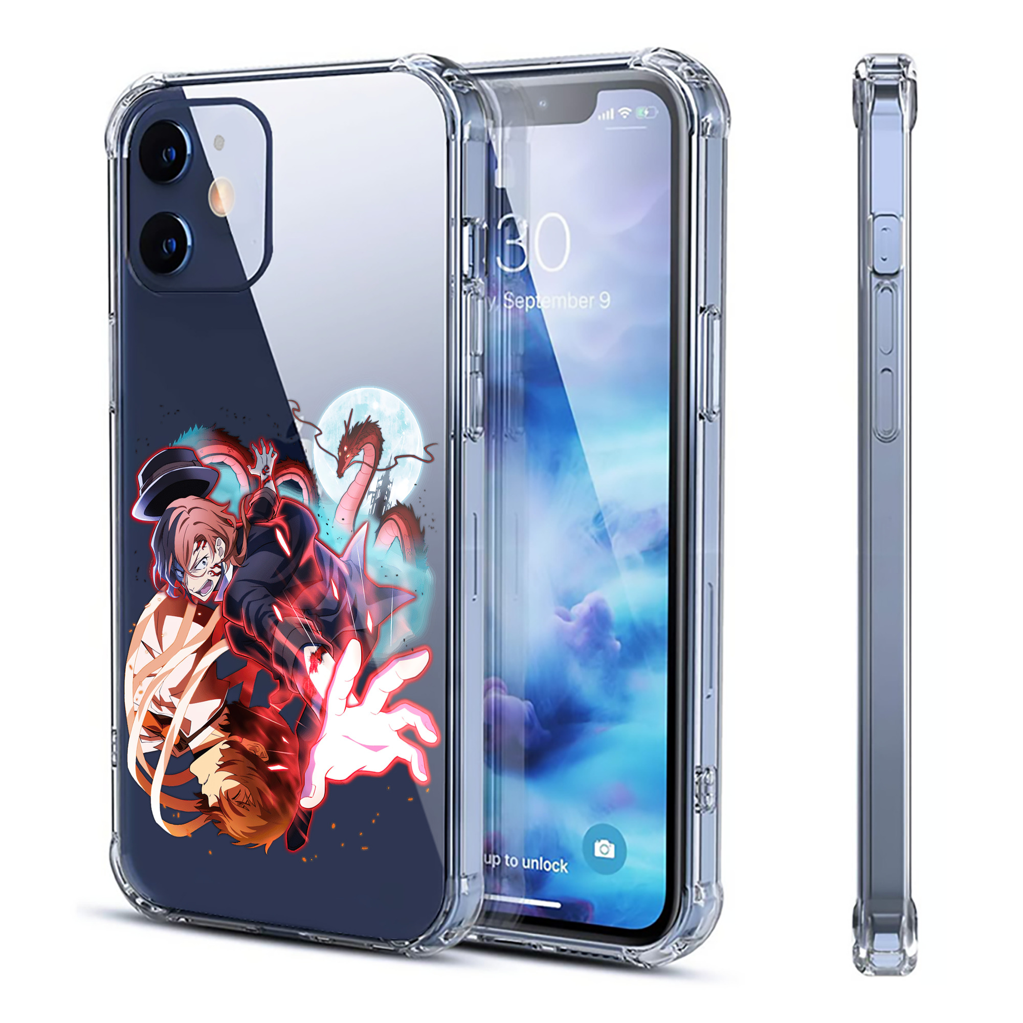 （画像用） 文豪ストレイドッグス Bungo Stray Dogs 【iPhone 12シリーズ対応】透明スマホケース（クリアソフトケース）